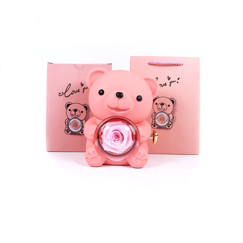 Rose Bear Jewelry Box