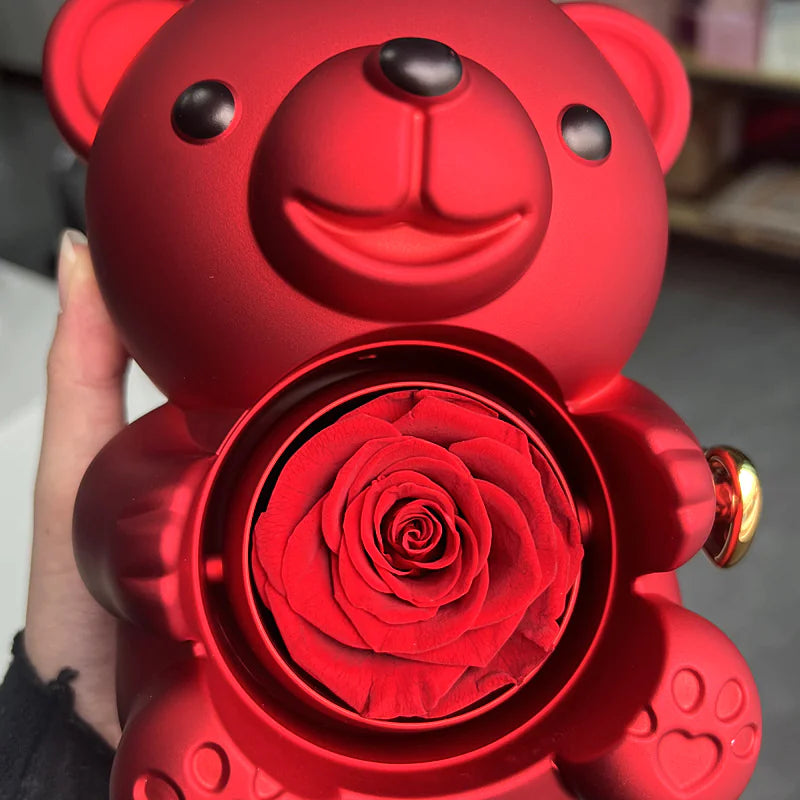 Rose Bear Jewelry Box