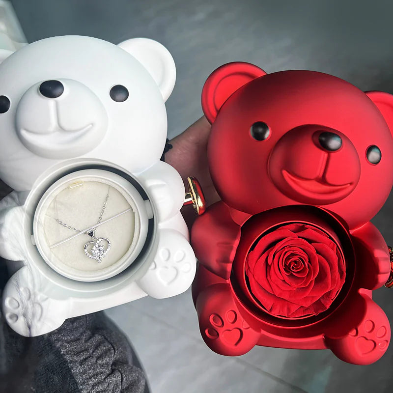 Rose Bear Jewelry Box