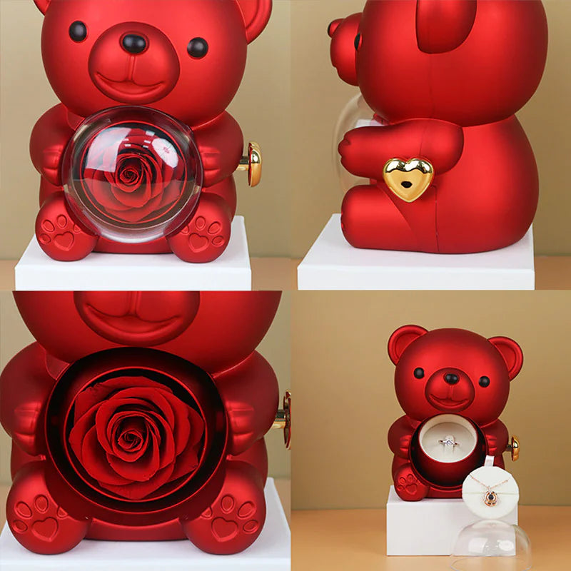 Rose Bear Jewelry Box