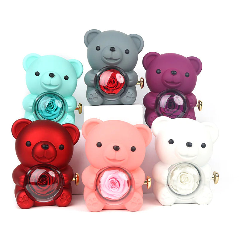 Rose Bear Jewelry Box